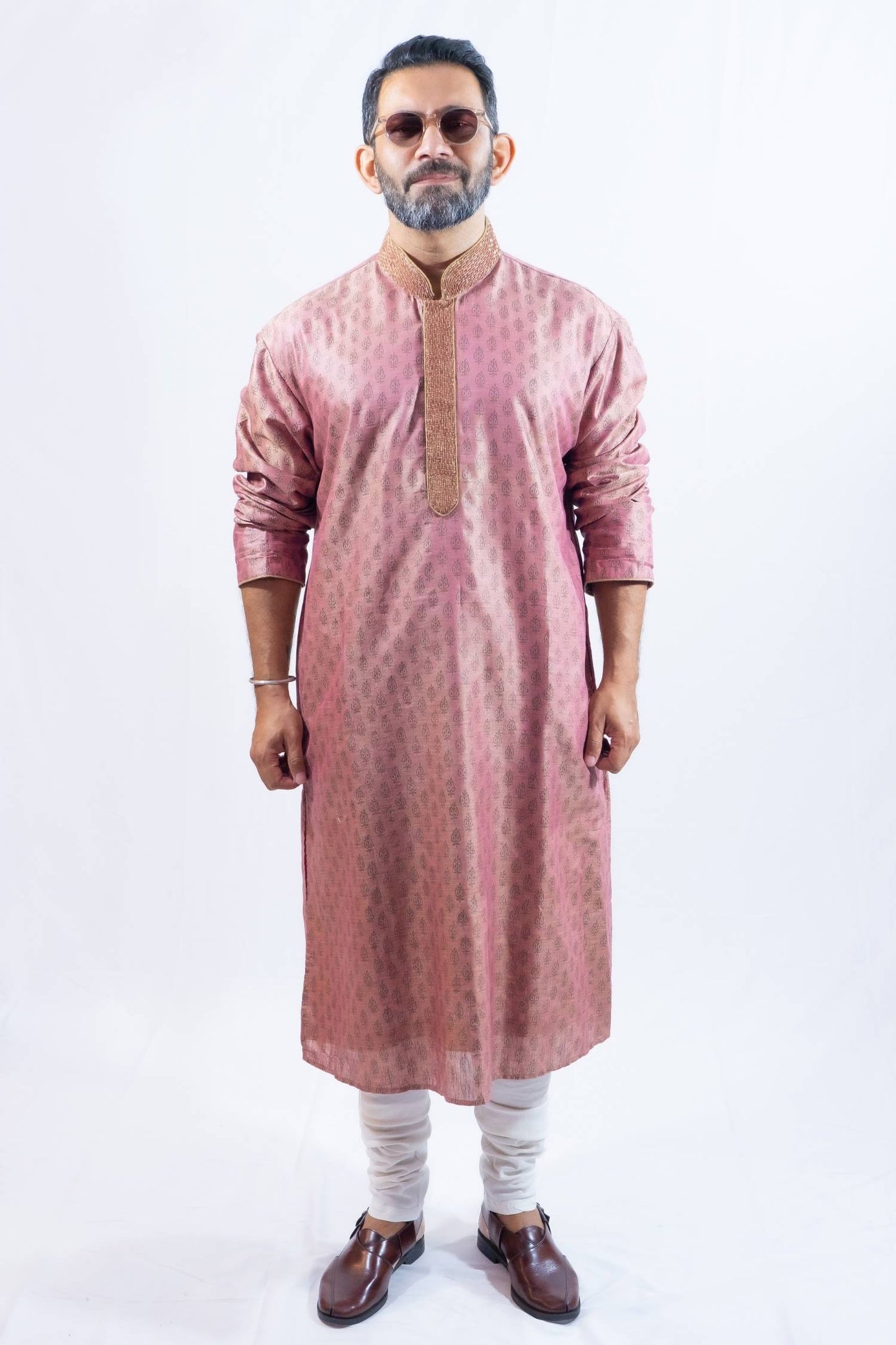 Pink and rose gold Kurta top