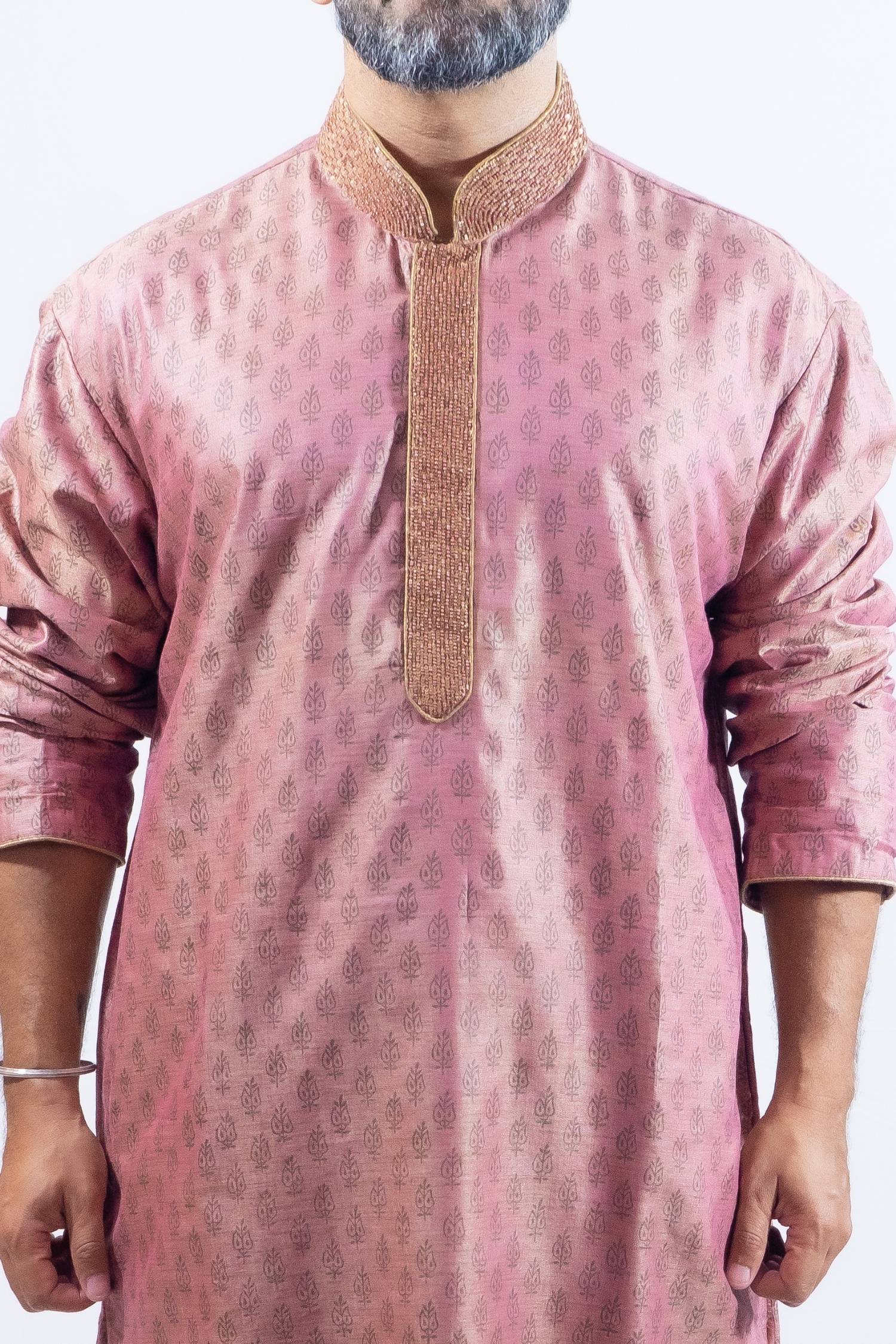 Pink and rose gold Kurta top