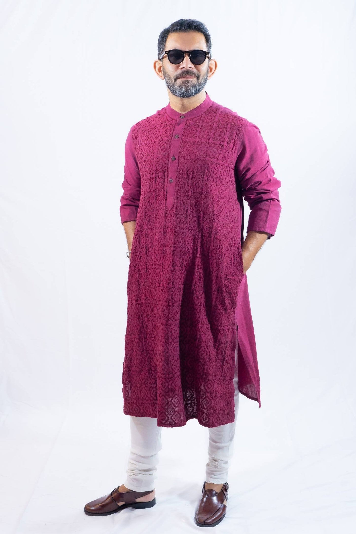 Maroon kurta top
