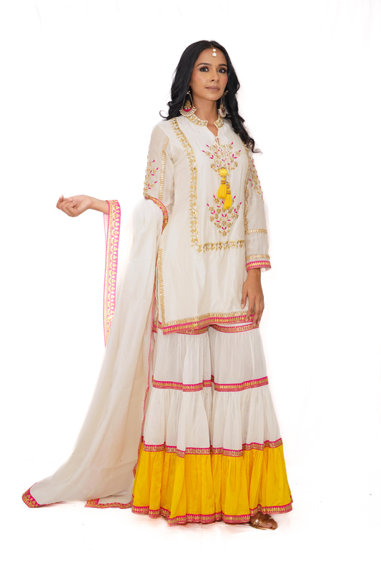 White sharara for rent A Saree Story