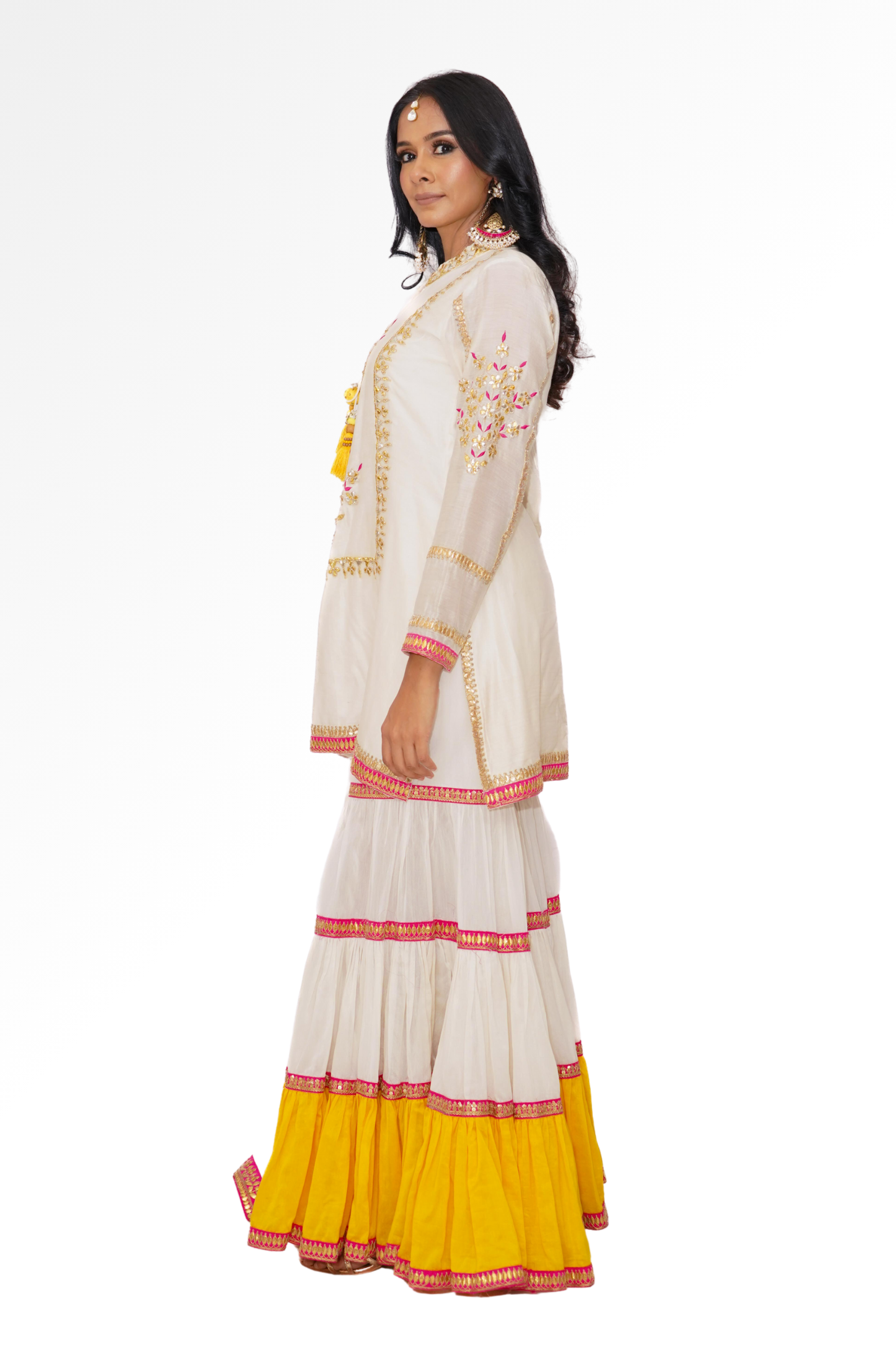 White sharara for rent A Saree Story
