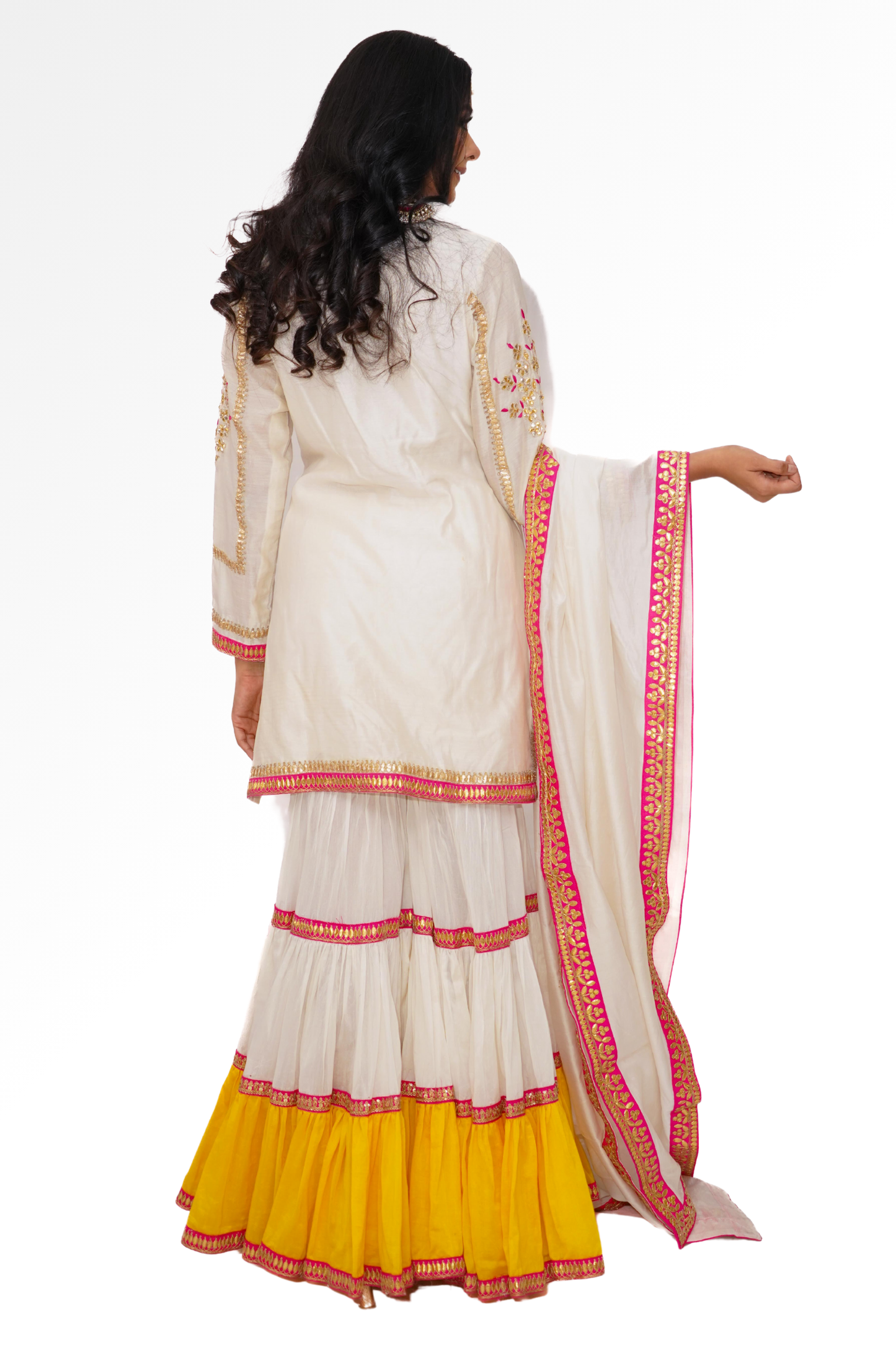 White sharara for rent A Saree Story