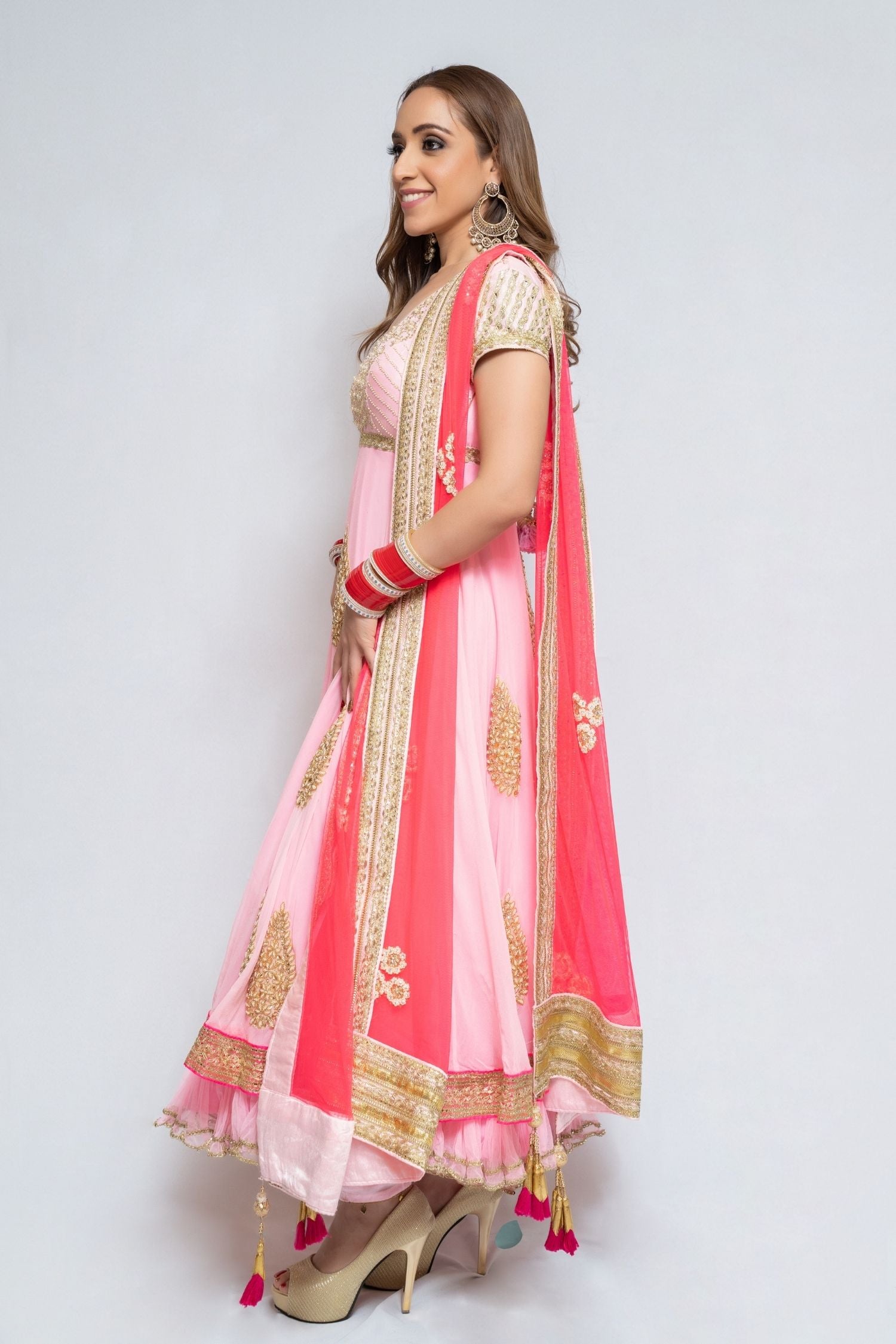Pastel Pink Traditional Anarkali
