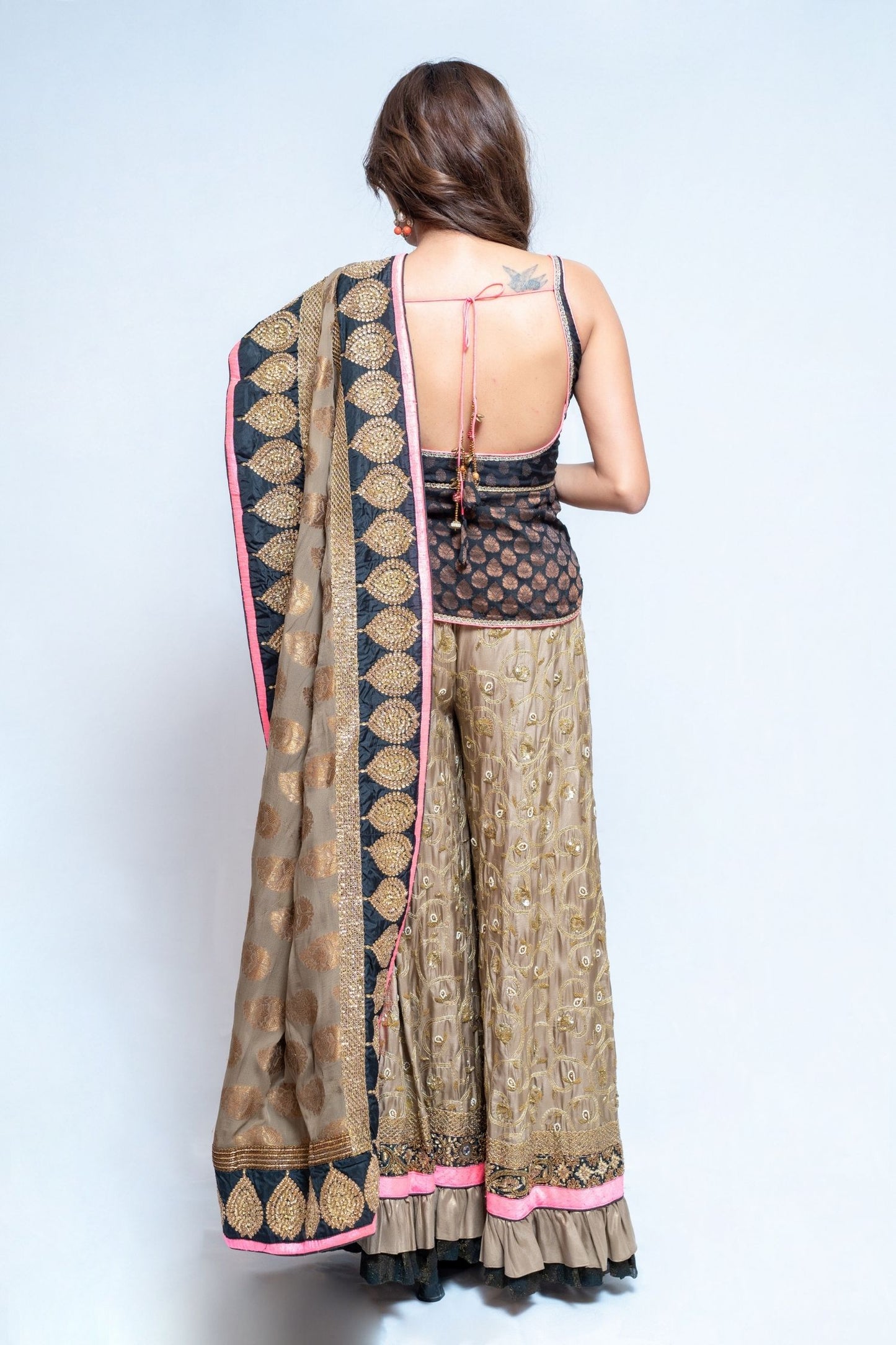 Black and Gold Sharara
