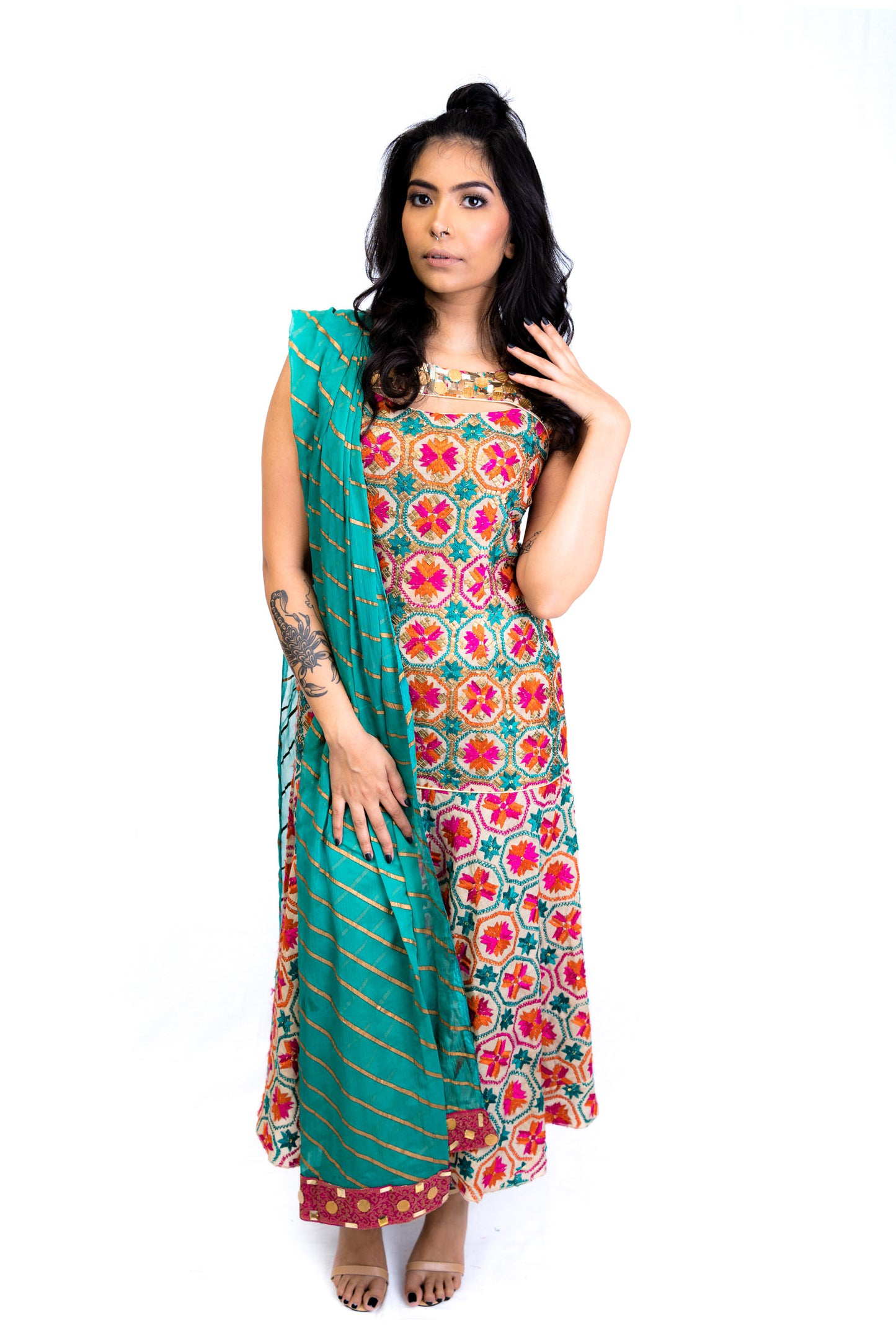 Traditional Phulkari Salwar Kameeze