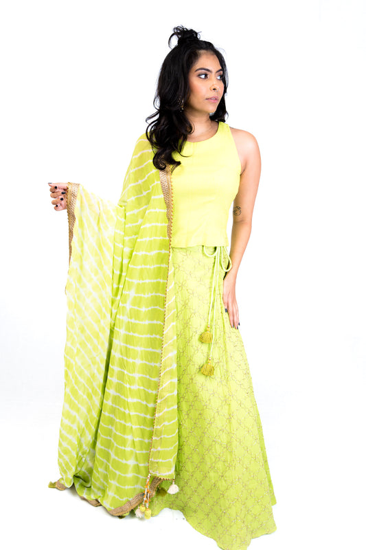 Lime Green Lengha