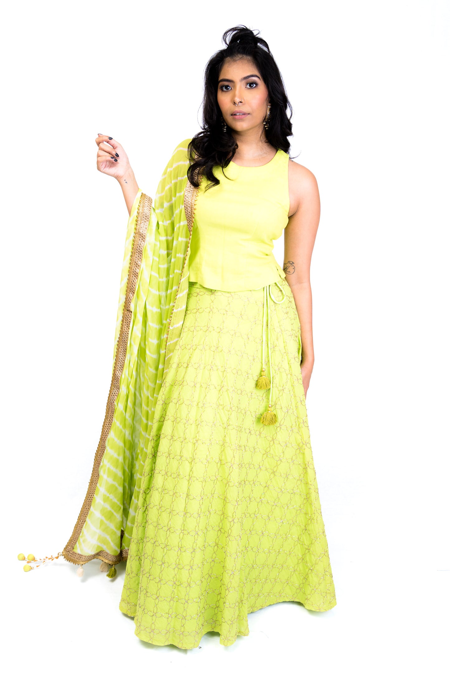 Lime Green Lengha
