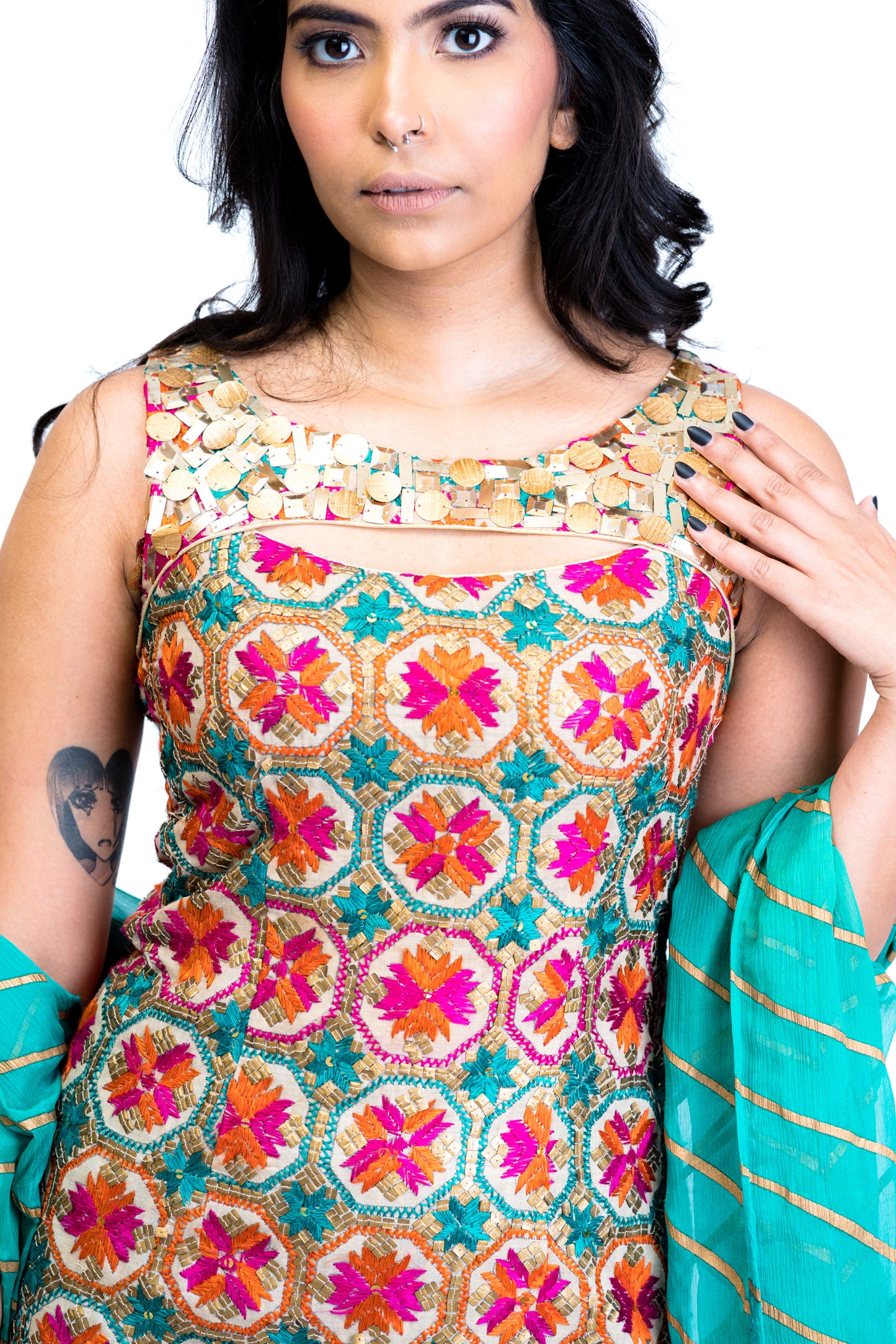 Traditional Phulkari Salwar Kameeze