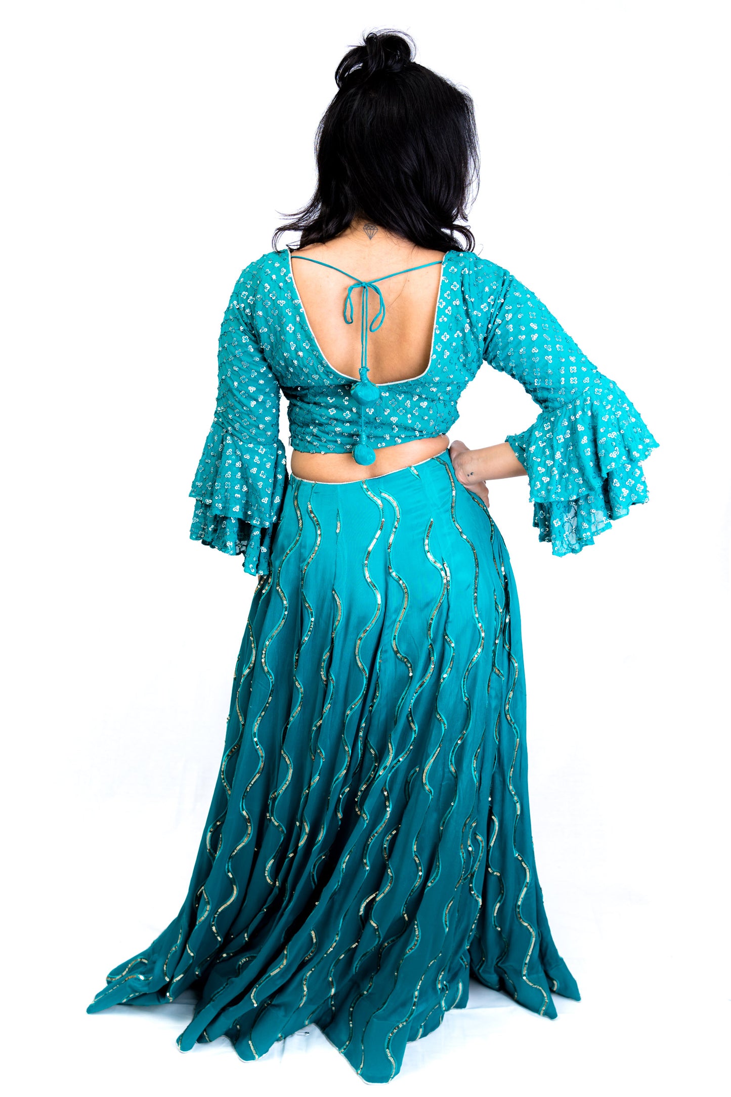 Blue and Silver Fusion Lengha