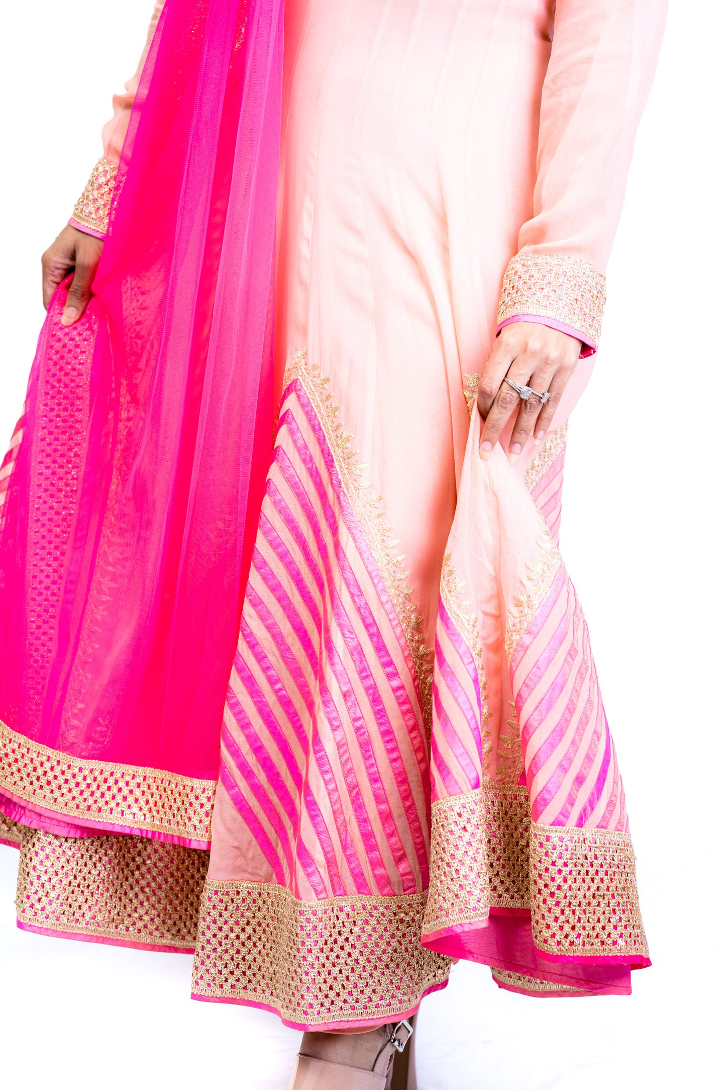 Pink Long Sleeve Anarkali