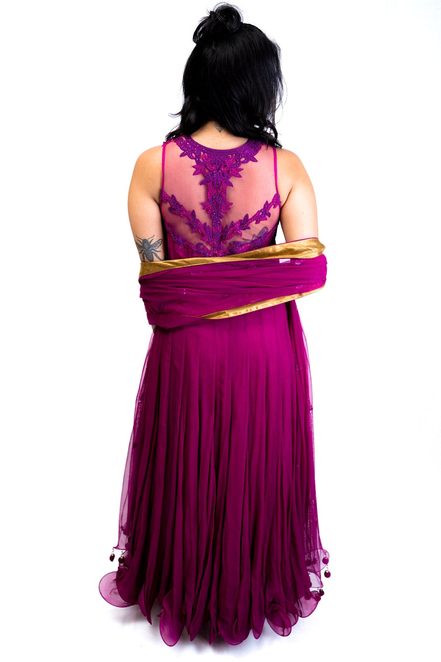 Floral Purple Anarkali