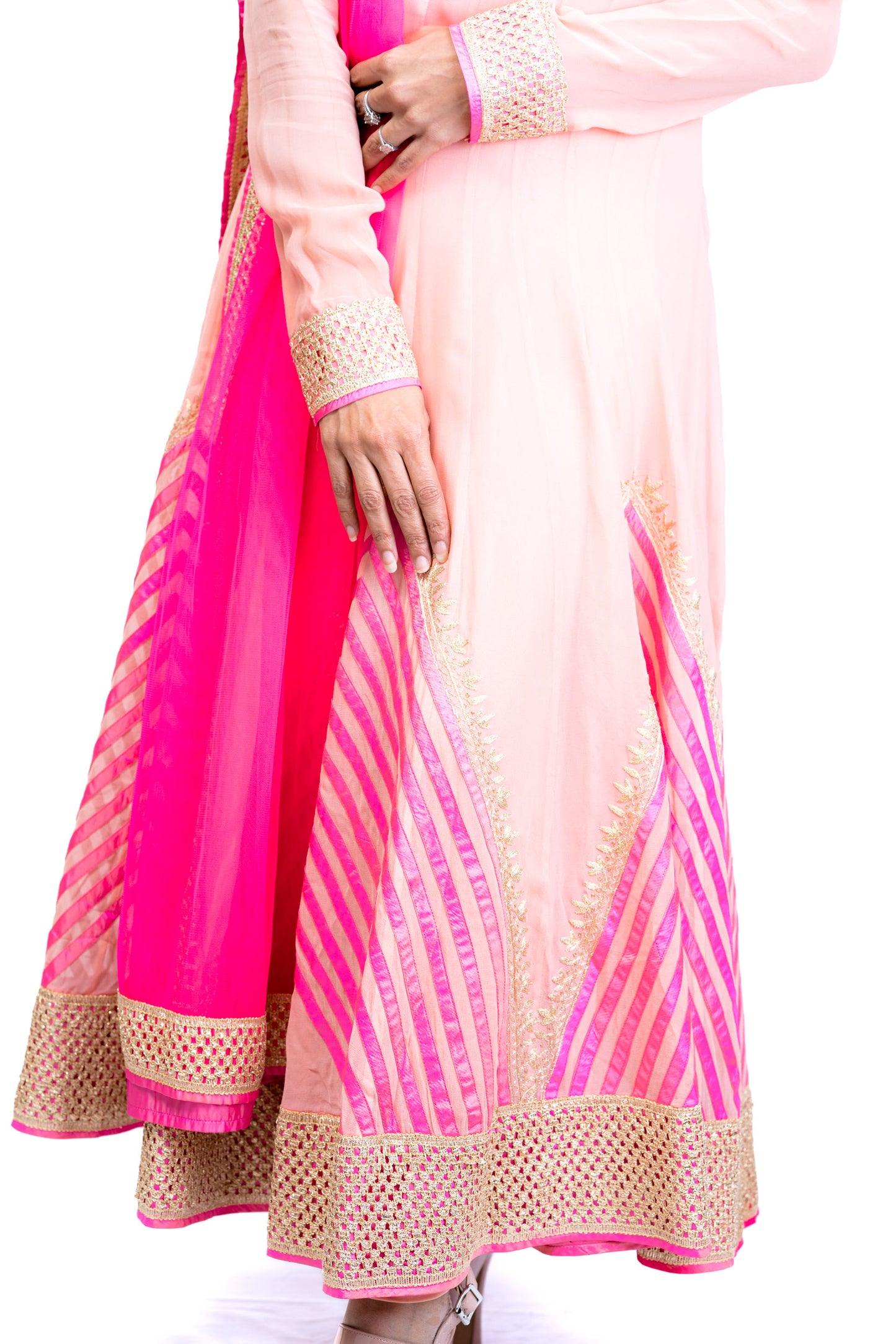 Pink Long Sleeve Anarkali