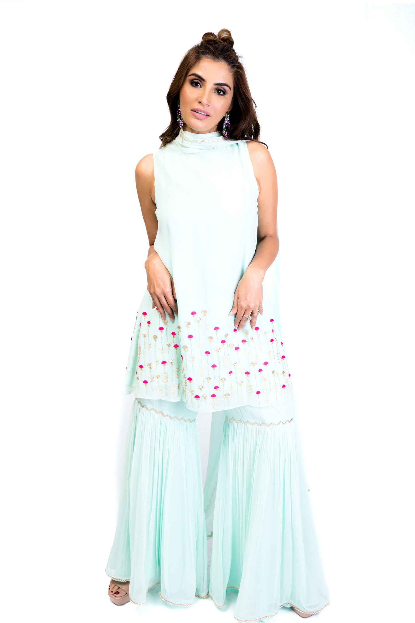 Pastel Blue Gharara