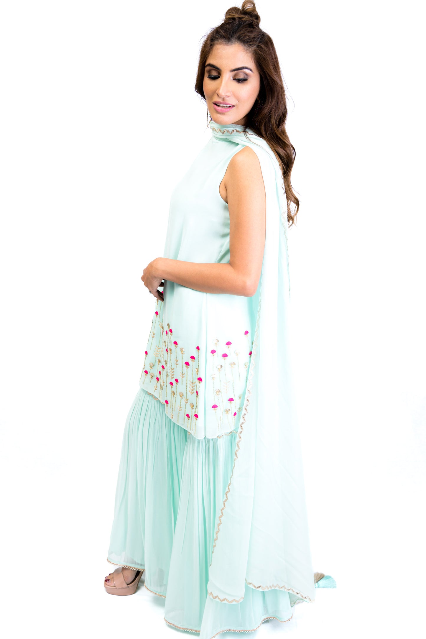 Pastel Blue Gharara