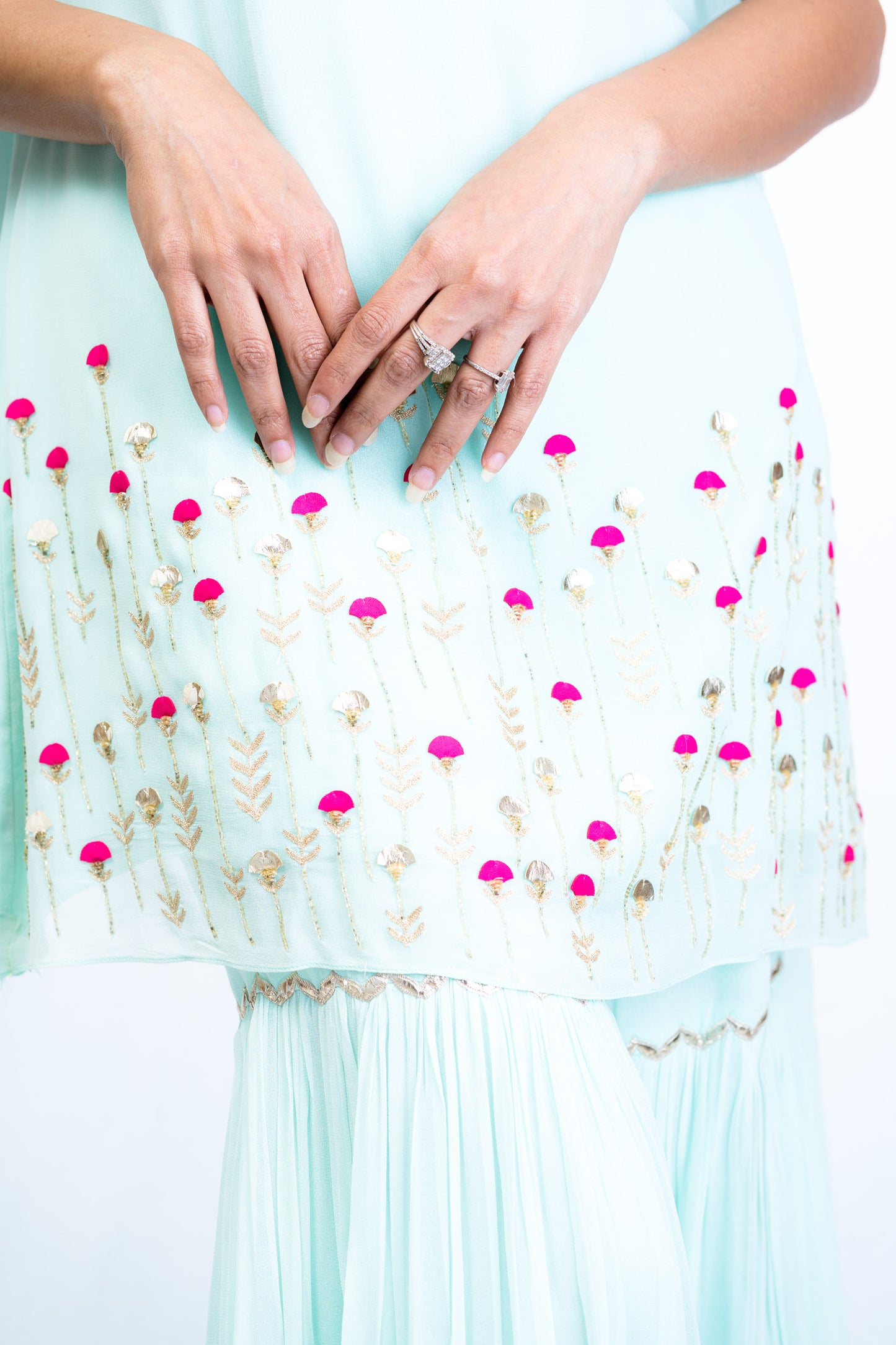 Pastel Blue Gharara