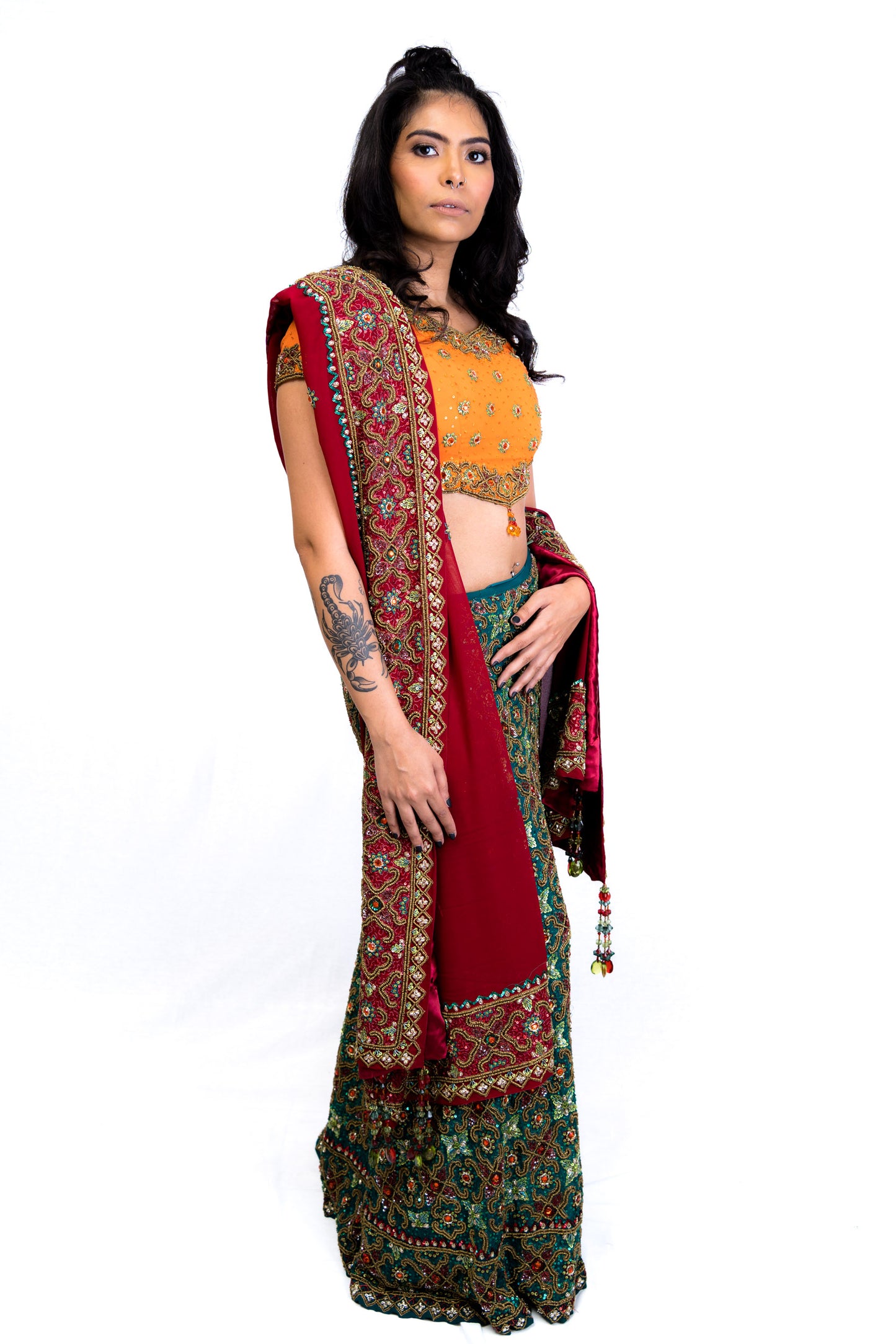 Multicolor Traditional Lengha