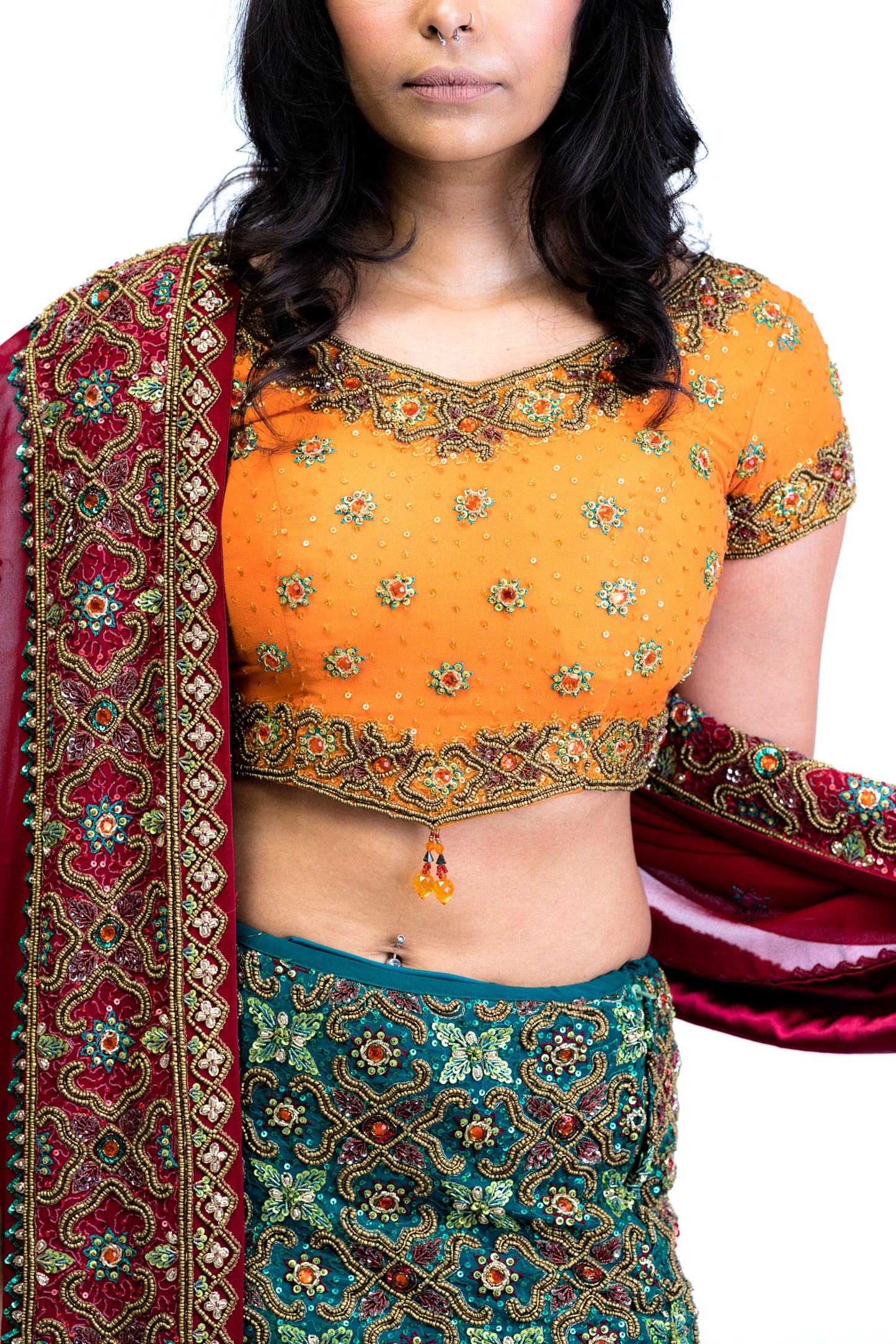 Multicolor Traditional Lengha