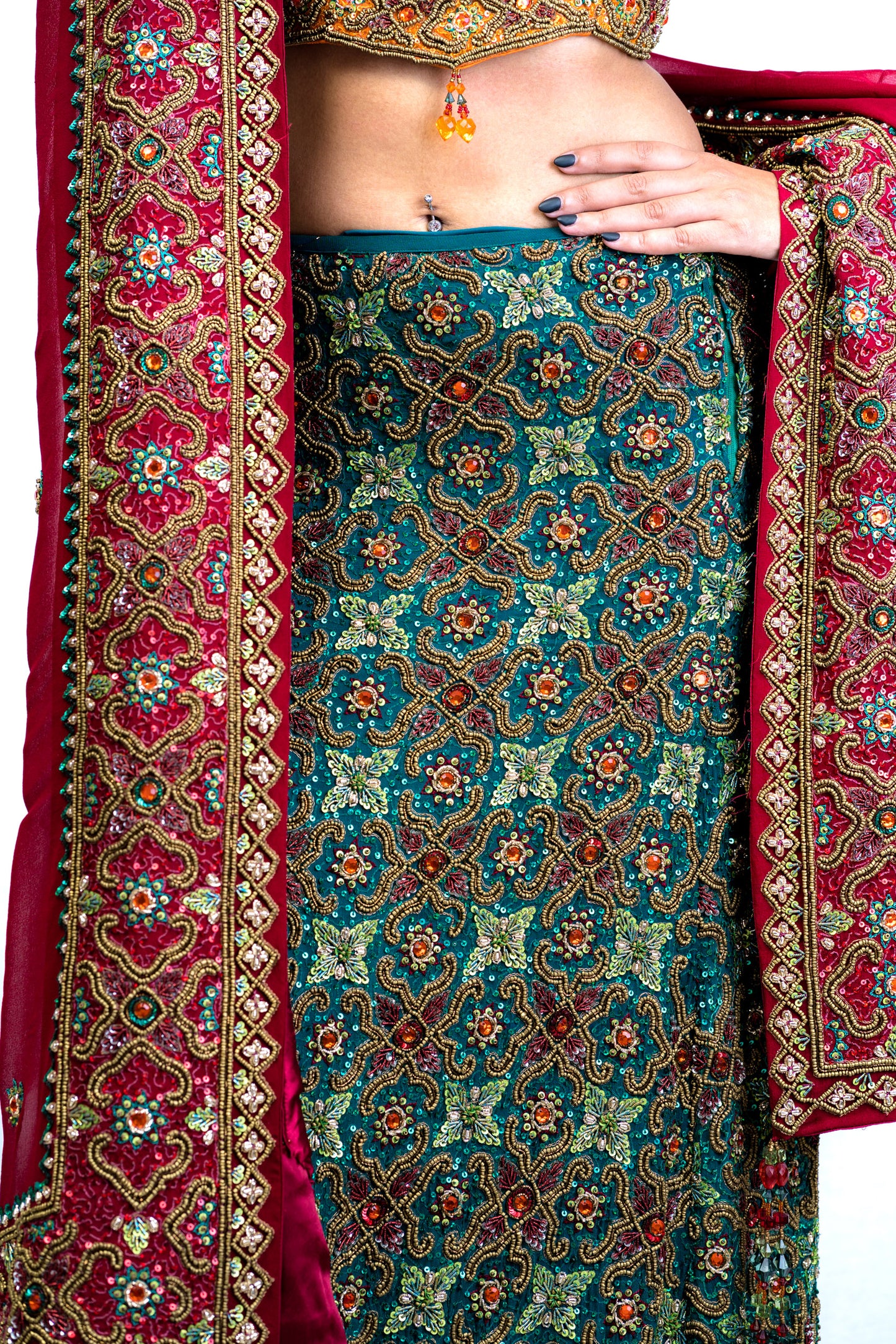 Multicolor Traditional Lengha