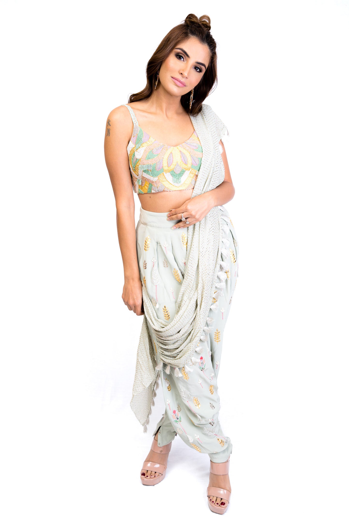 Pastel Green Dhoti