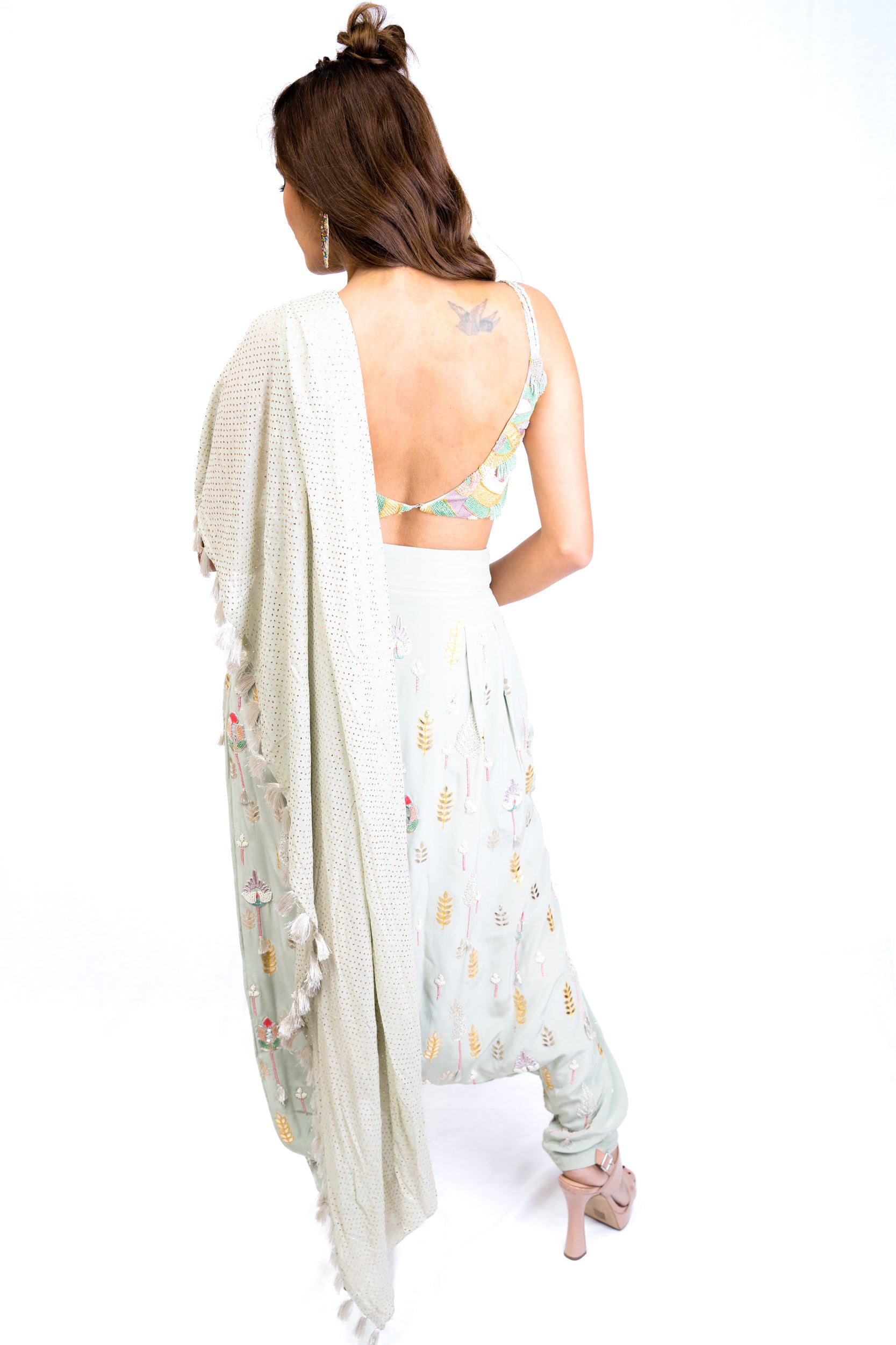 Pastel Green Dhoti