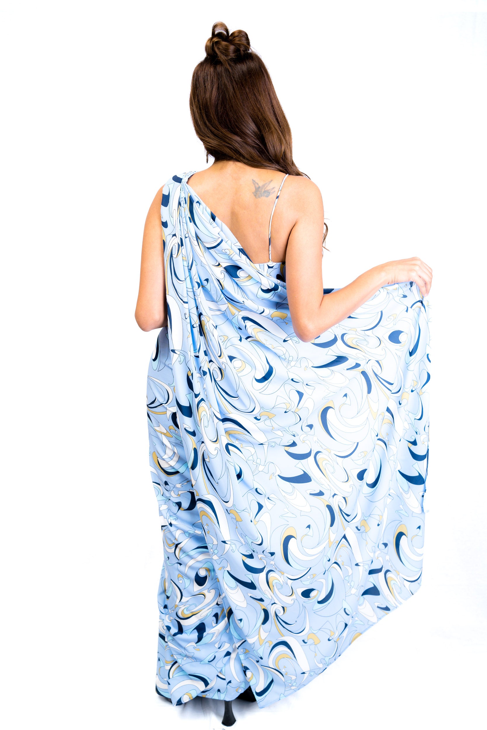 Paisley Blue Fusion Sari