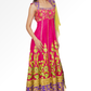Bright pink anarkali for rent A Saree Story