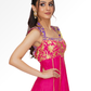 Bright pink anarkali for rent A Saree Story
