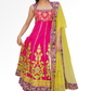 Bright pink anarkali for rent A Saree Story