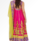 Bright pink anarkali for rent A Saree Story