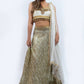 White and gold sequin lengha Indian outfit rental in Bangkok