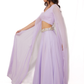 Lilac purple lengha for rent A Saree Story