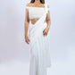 White beaded off shoulder saree Rent Indian clothes in Bangkok Thailand 