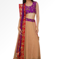 Purple cream lengha for rent A Saree Story