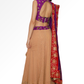 Purple cream lengha for rent A Saree Story
