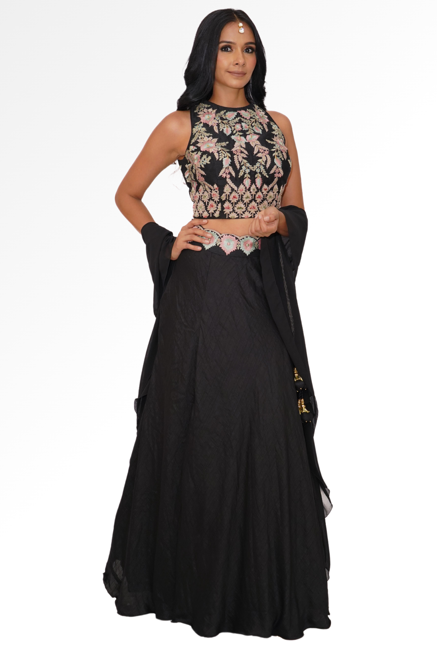Black lengha for rent A Saree Story