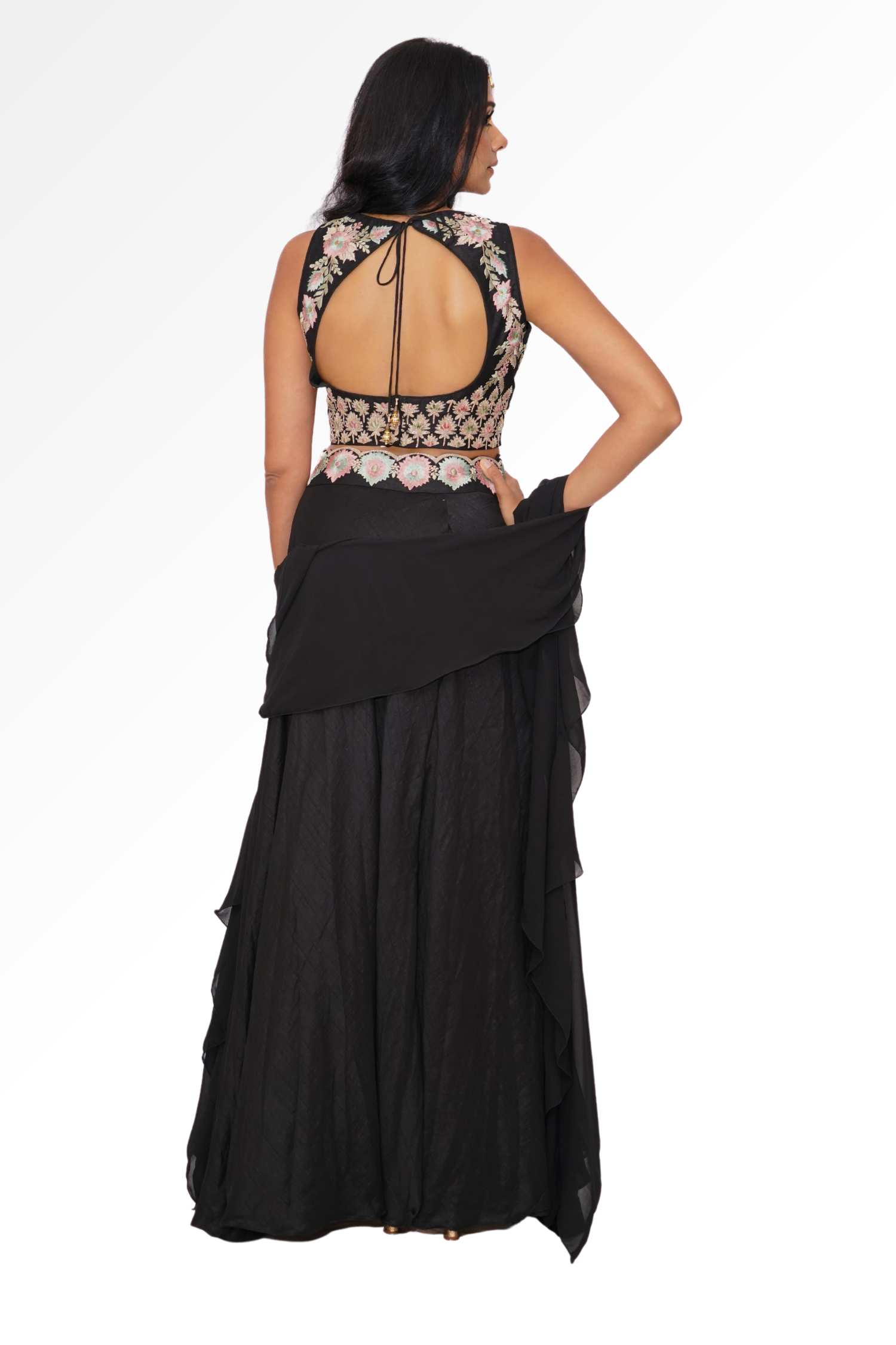 Black lengha for rent A Saree Story