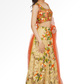 Orange floral lengha for rent A Saree Story