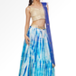 Blue tie dye lengha for rent A Saree Story