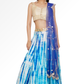Blue tie dye lengha for rent A Saree Story