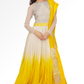 Yellow anarkali for rent A Saree Story