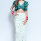 Green and White Indo Western Dhoti Lengha