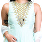 Sleeveless Mint Green Anarkali